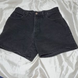 Vintage London Jean Black Denim Shorts